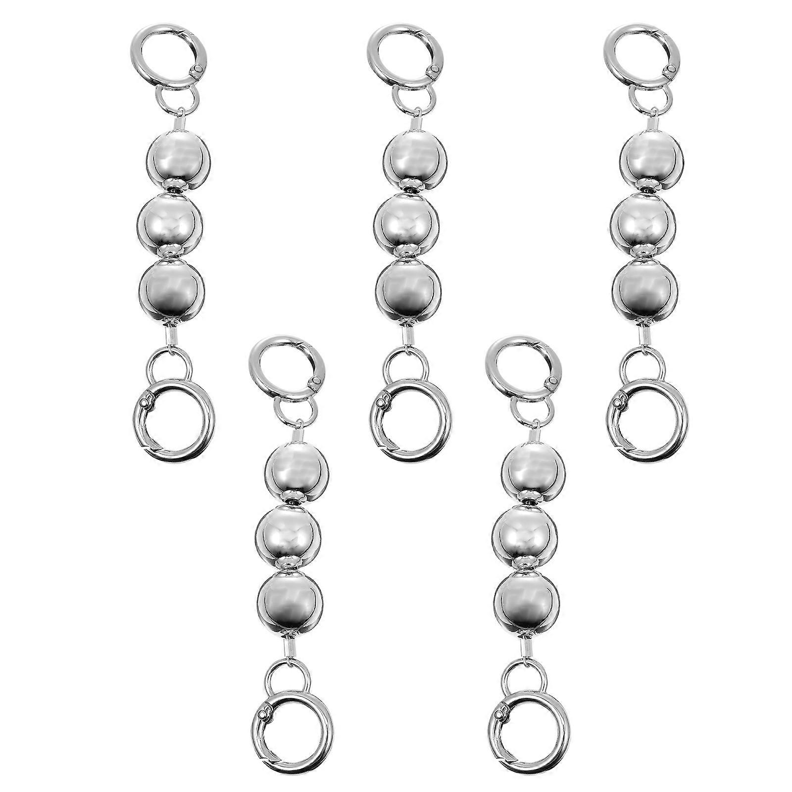 Handbag Strap Extension Craft Chain for Handbag Large Bags Delicate Bag Chains Silver 13.5x2cm 5Pcs