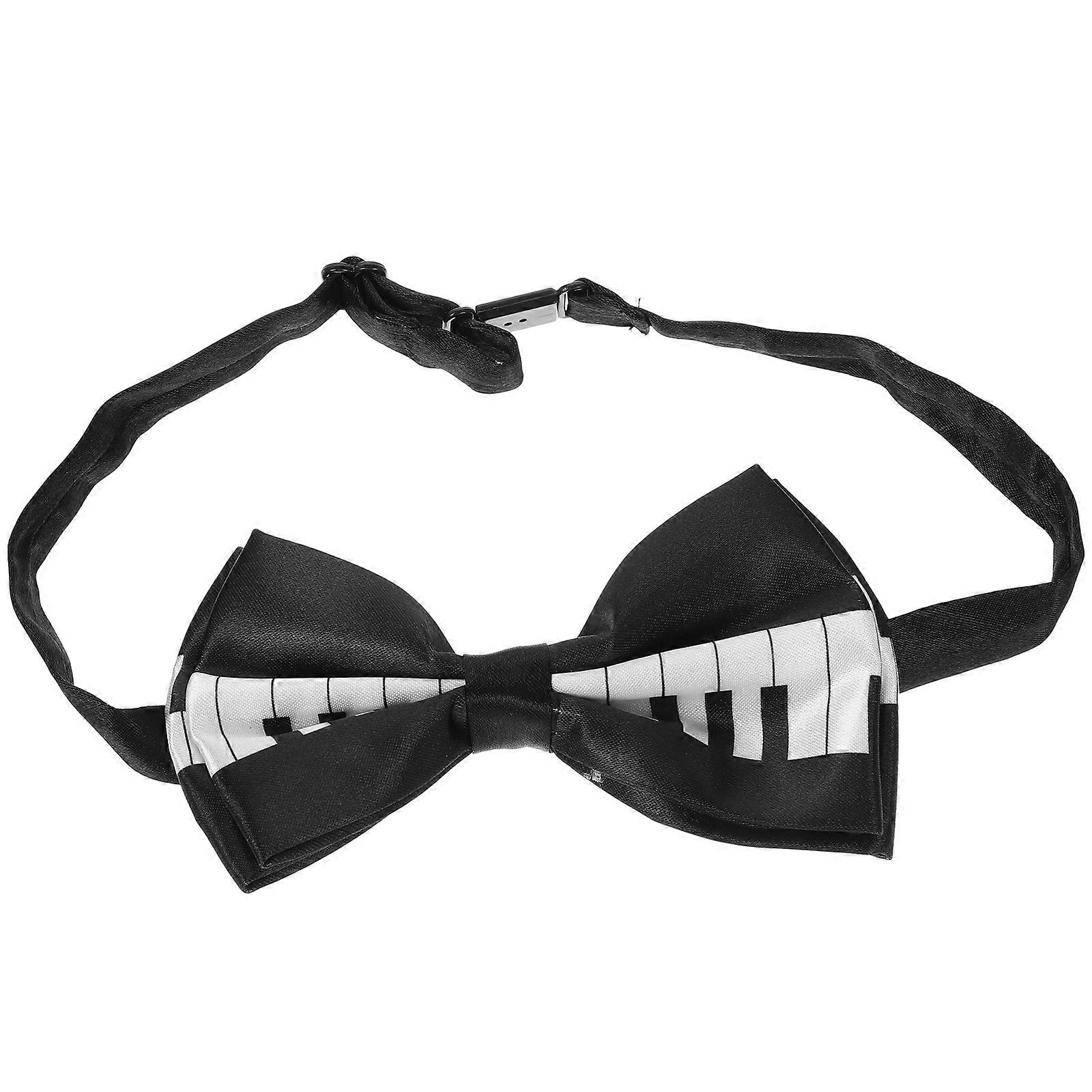 Pre Tied Piano Bow Tie for Men – Elegant Black & White Keyboard Design, Stylish Formal Accessory for Christmas & Halloween Parties