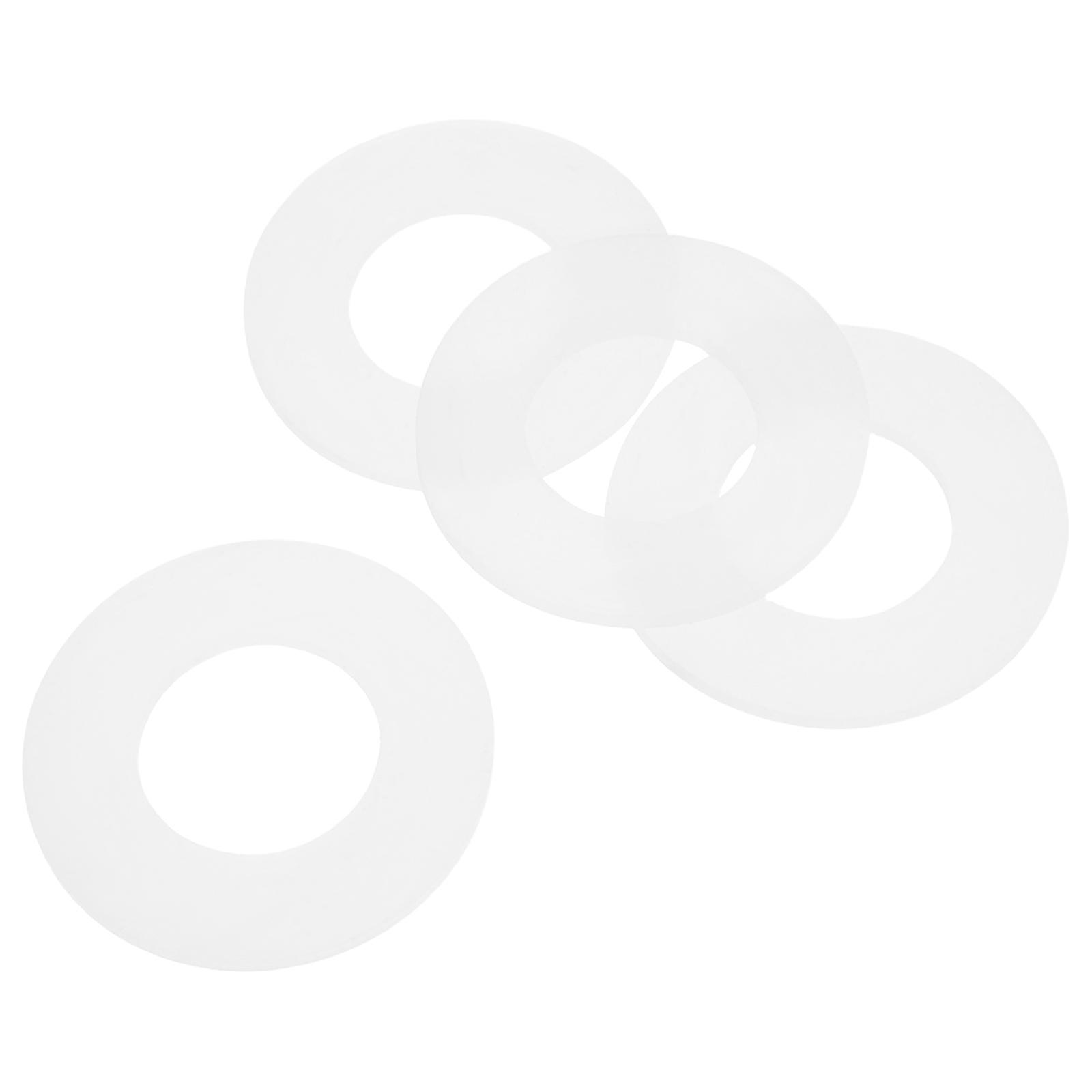 Garden Hose Gasket Washers Universal Toilet Tank Sealing White Round Sleek Design Efficient Leakproof Seal 4Pcs