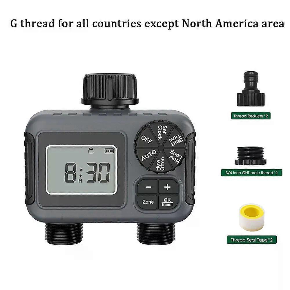 con Insoma 2-Zone Sprinkler Timer Programmable Garden Hose Timer Water-Saving Irrigation Controller for Lawn Yard  Drip Systems IPX5