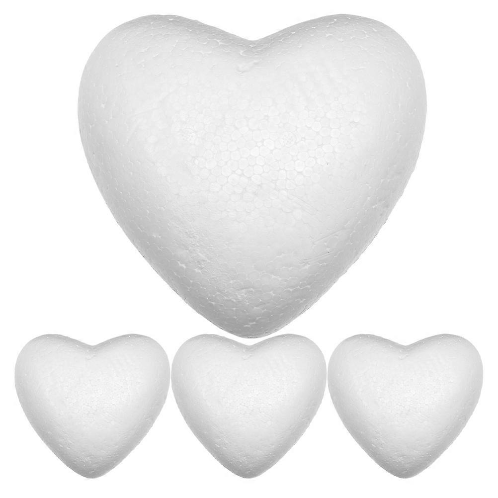 4pcs Craft Foam Hearts for Wedding, Valentine & Bridal Shower Decor – Lightweight, Safe & Easy DIY Foam Modeling Craft