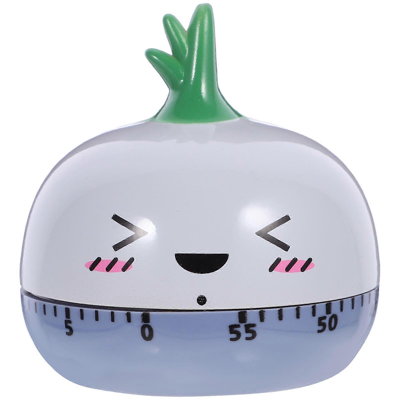 Loud Alarm Cooking Timer Cute Cartoon Onion Shaped Timer Plastic Material Kitchen Timer Students 2.6X2.6X2.6in 1Pack