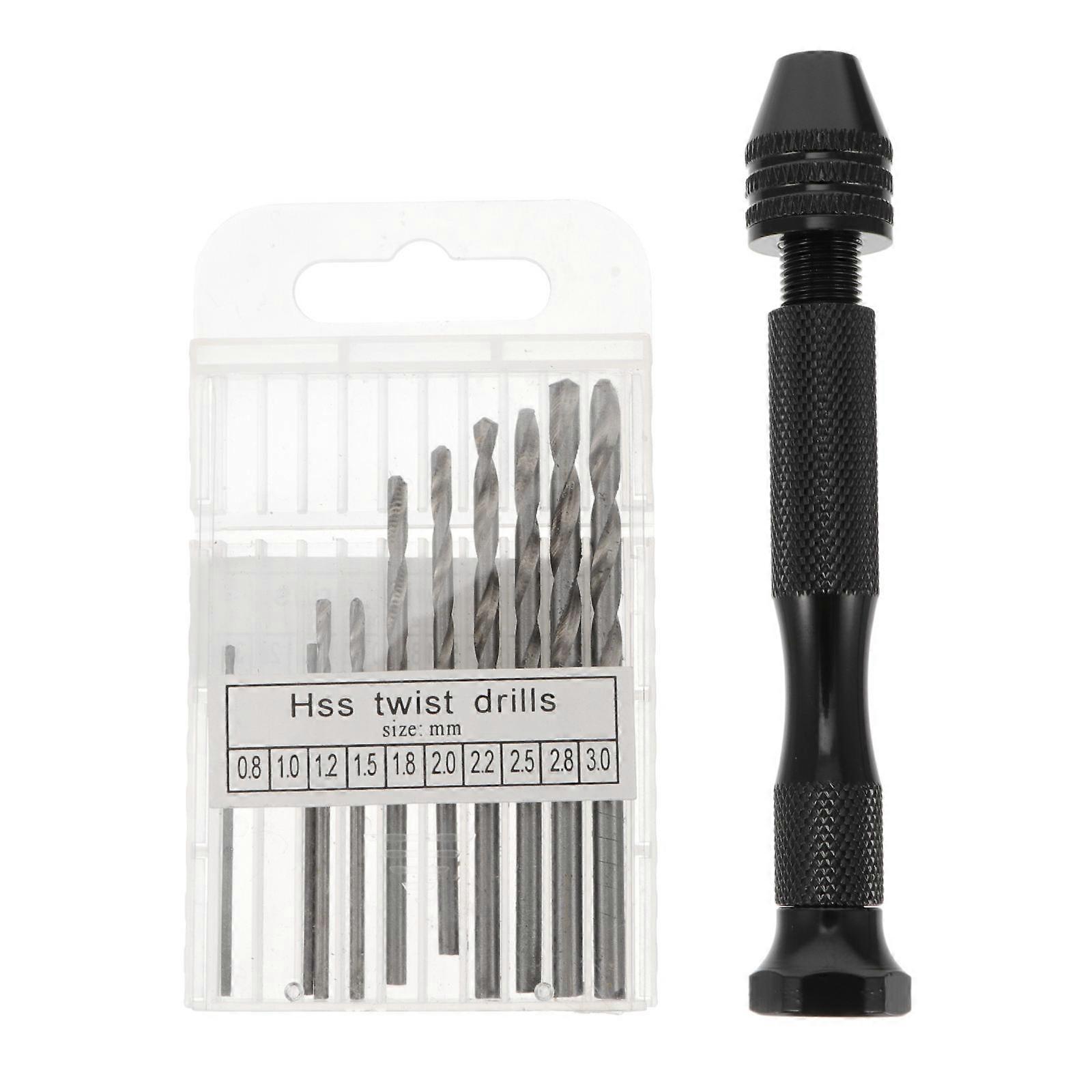 כלי DIY סט מקדחי יד DIY דיוק פין מגן דגם מיני מקדחה ספירלית יד לעיבוד עץ 11 יחידות