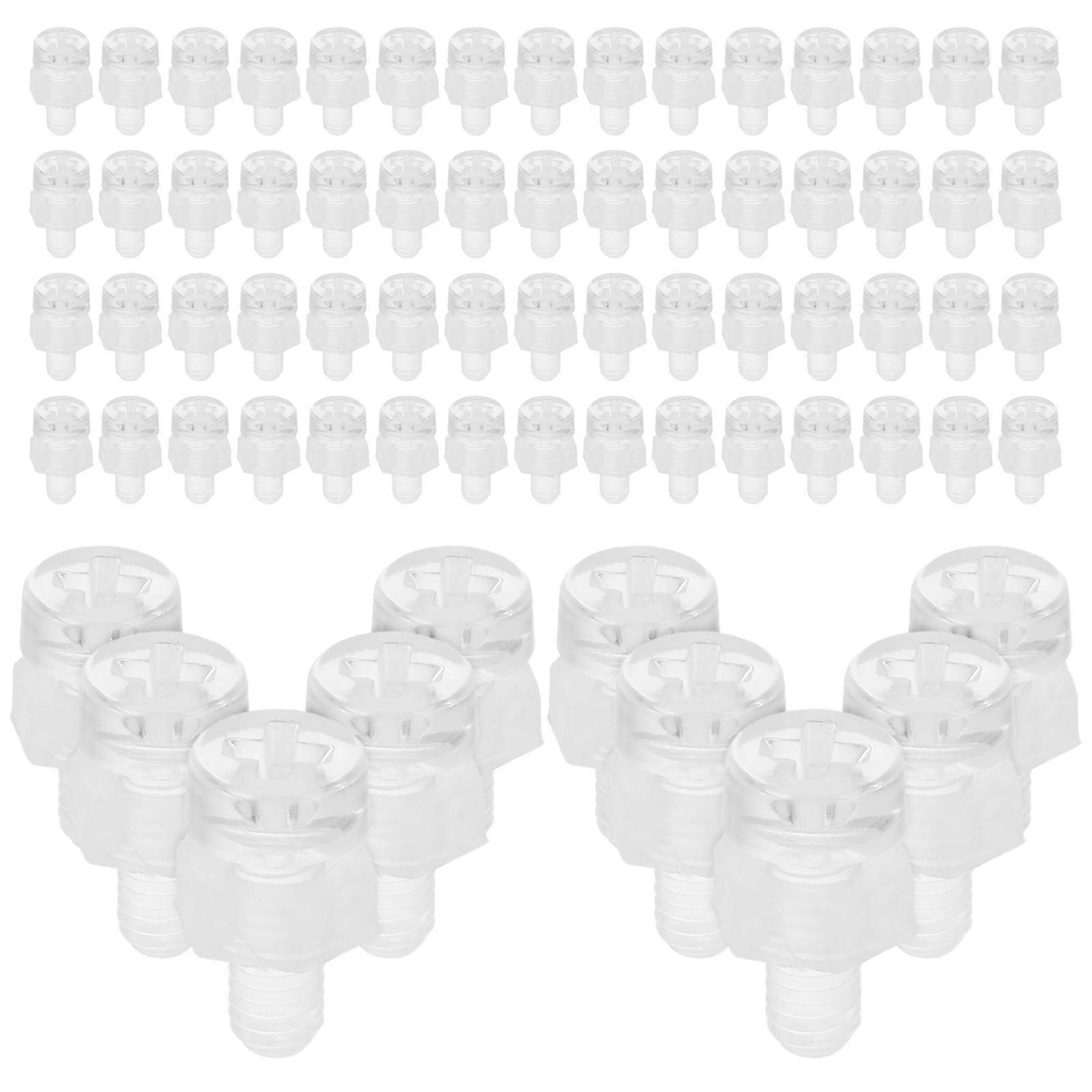 Clear Acrylic Screws And Nuts Set Various Assembly Needs Hexagonal Nut Transparent 100Pcs