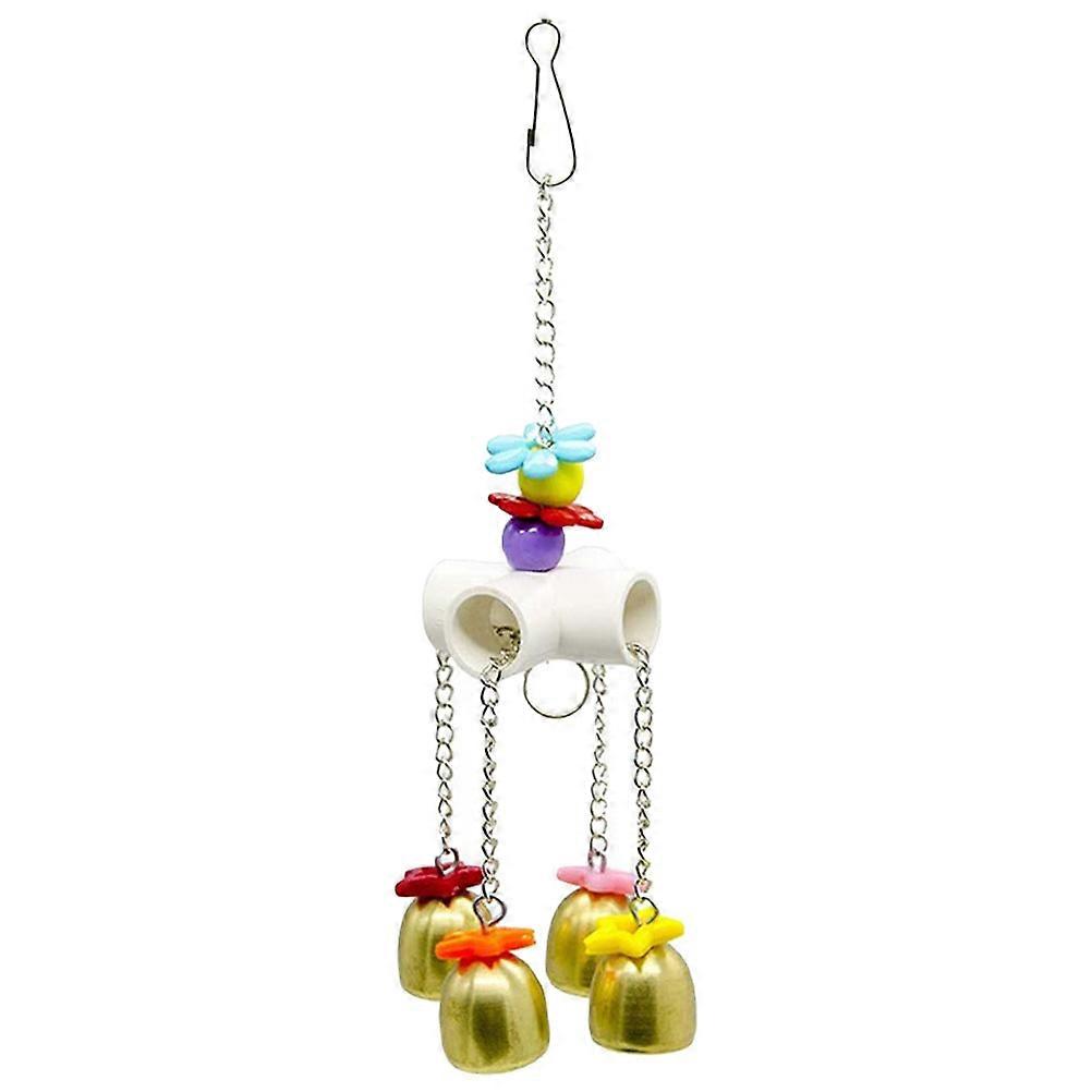Parrot Biting Toys Bird Cage Bell Multi-Colored 22x10cm Chewing 1Set