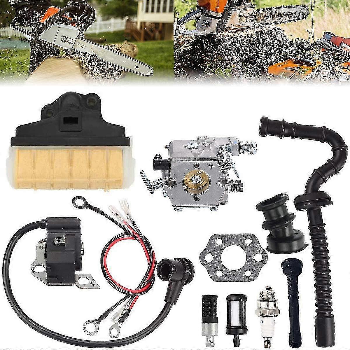Carburetor, Suitable for Certain Brands Chain Saw Models, Includes Air Filter Ignition Coil