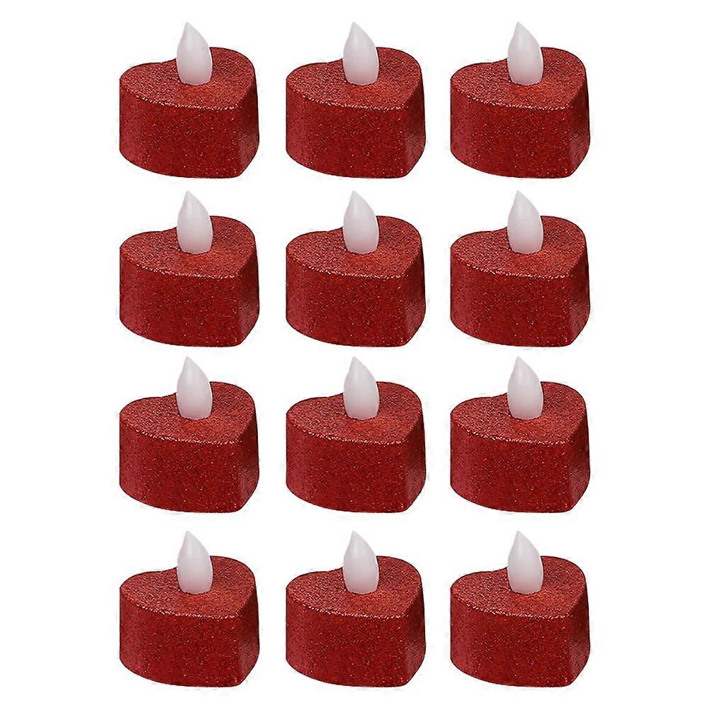It sounds like you're describing a product listing for **12pcs Heart Shape LED Candle Lamps**. These are flameless, electronic candles designed for