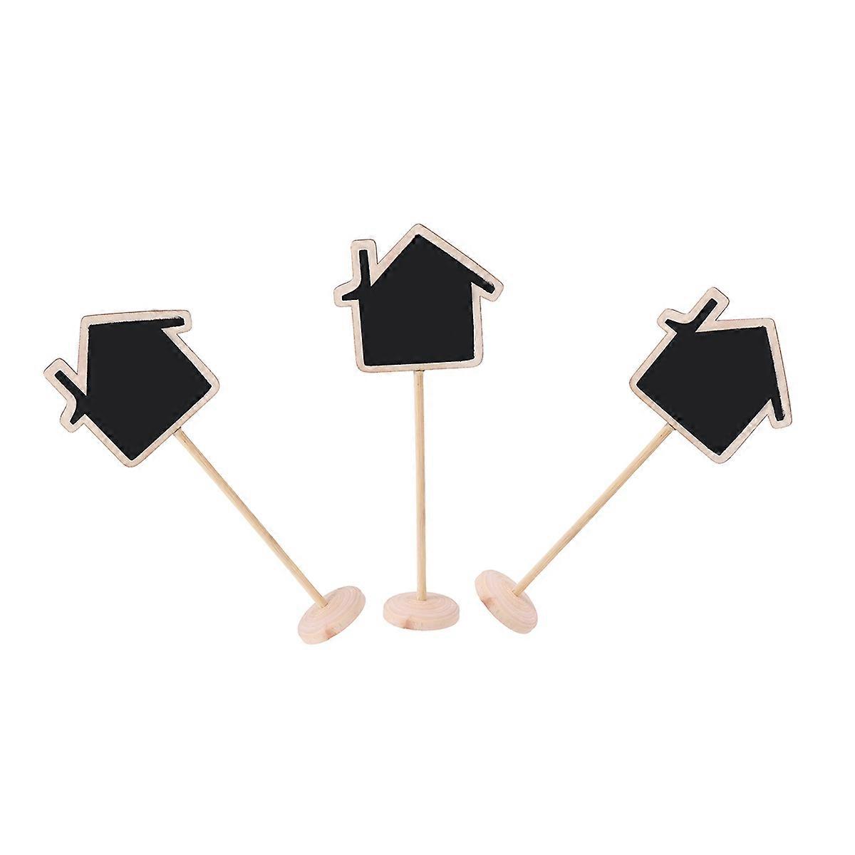 Mini Chalkboard with Shape Writing Decorative Message Board for Shop 10Pcs
