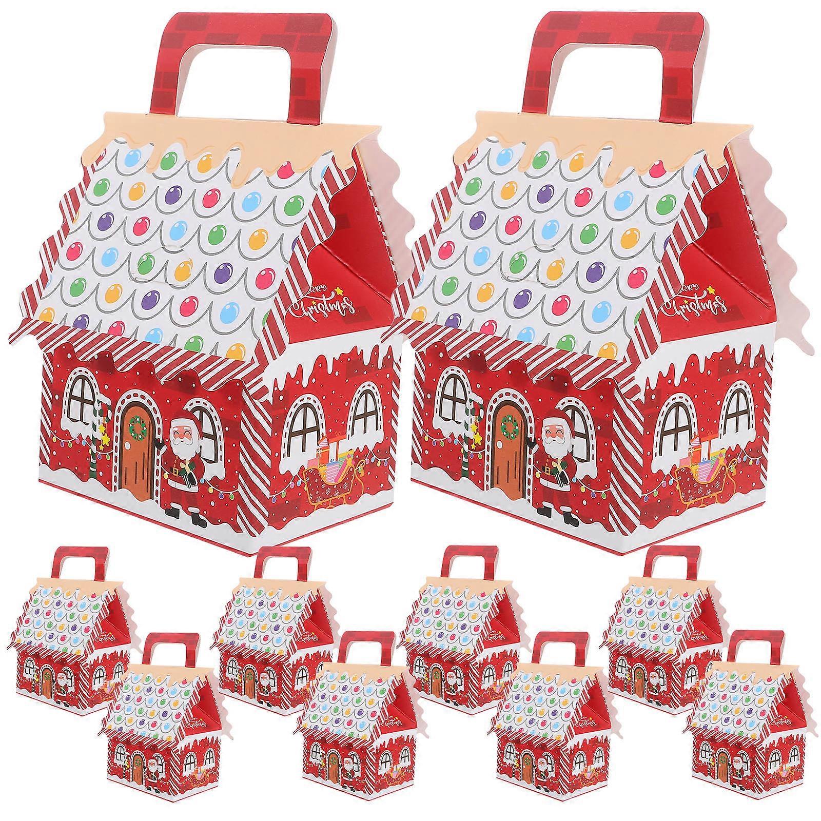 Cookie Boxes Paper Sweets Box Handheld Design 10Pcs