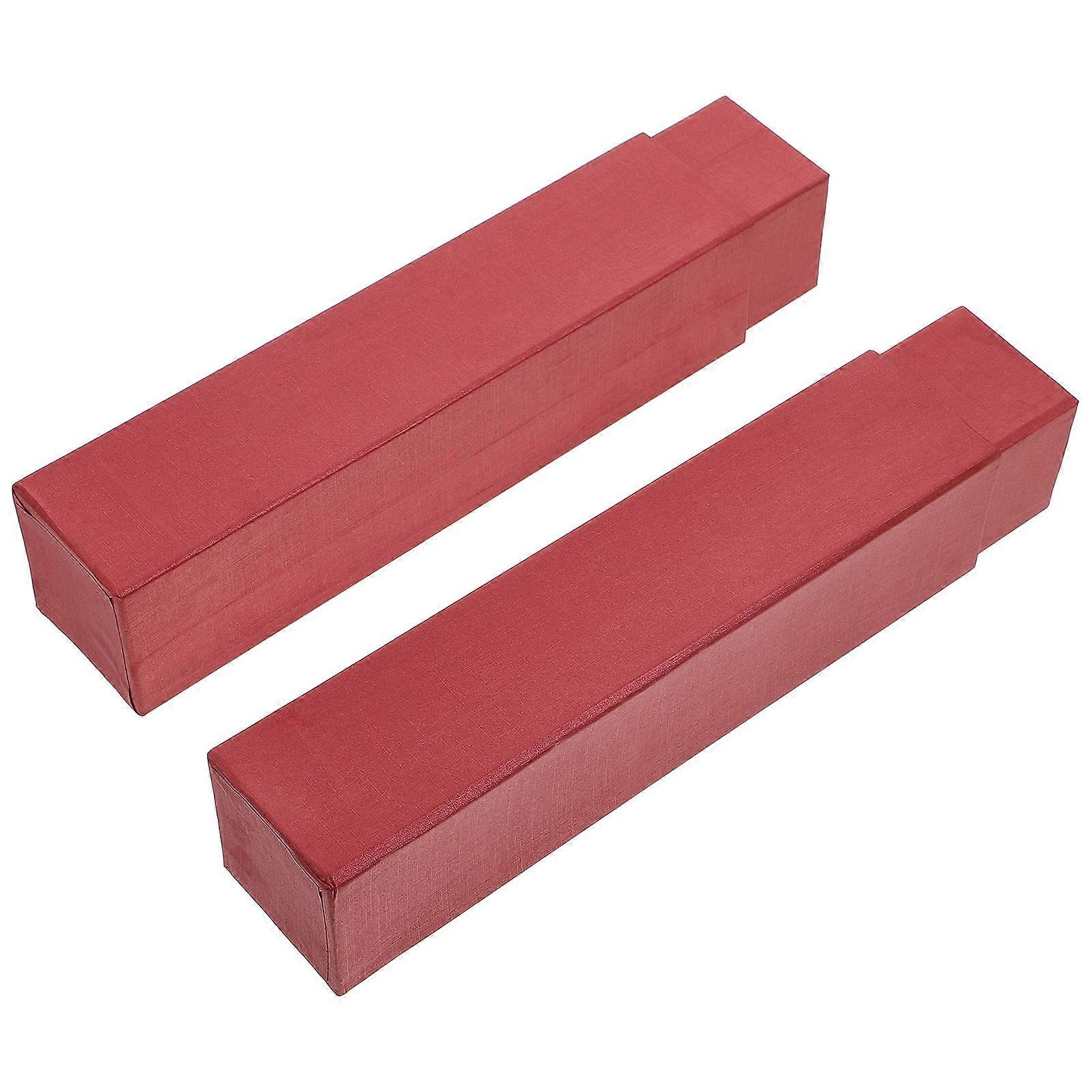 2pcs Durable Picture Scroll Storage Boxes for Calligraphy Artwork, Moisture & Dust Resistant Lightweight Holders for Photos and Collectible Artworks