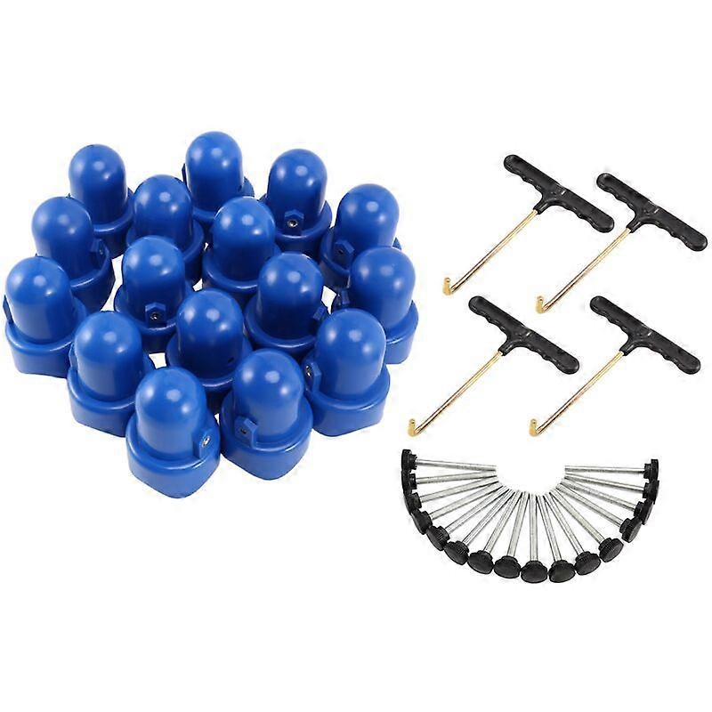 1.5 inch Trampoline Enclosure Pole Caps with Screw Thumb and Trampoline Spring Pull Tool Kit