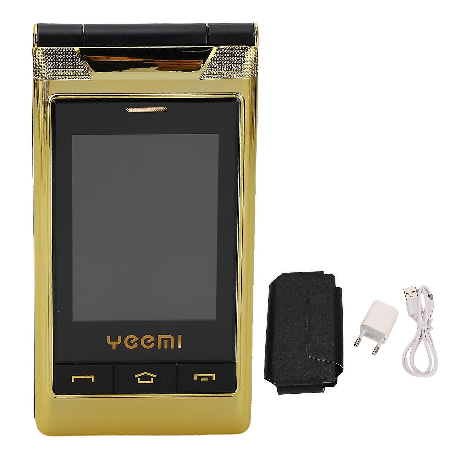 G10 C Gold Flip Phone: Dual Screen, Big Buttons, Loud Volume, Perfect for Seniors, Polish