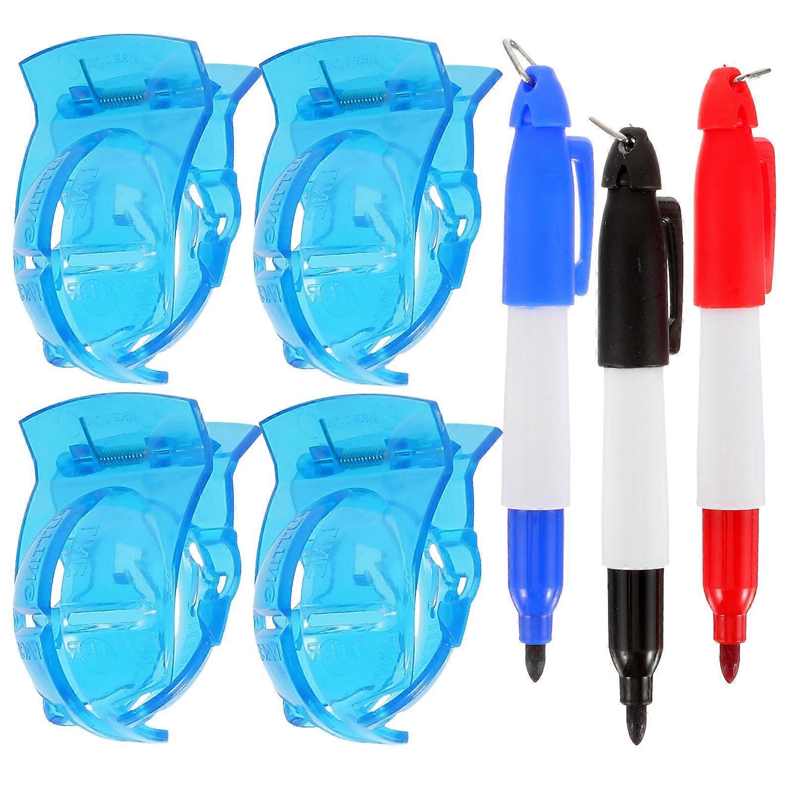 Ball Marker Golf Pen Clip Shape For Golf Balls And Practice Balls 7Pcs