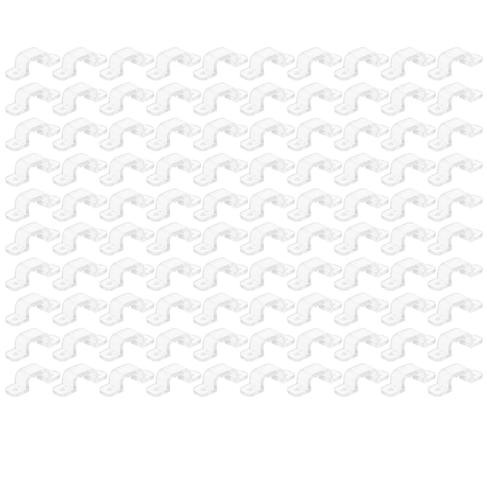 100pcs LED Strip Lights Fixing Clips PVC Connector Clip Fastener Clamps for Secure Installation