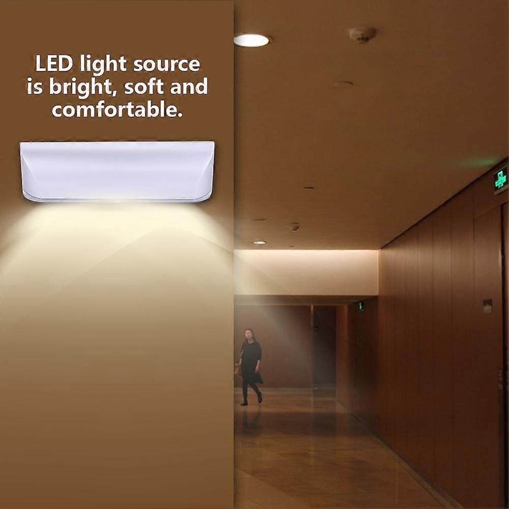 Battery Powered LED PIR Motion Sensor Security Stair Lamp Cabinet Wardrobe Light (Warm White)