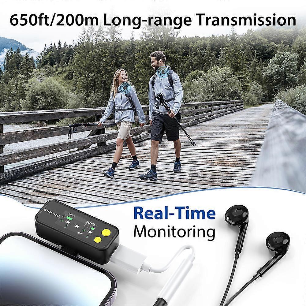 FULAIM X5M Wireless Lavalier Microphone System - Perfect for Interviews & Live Streaming