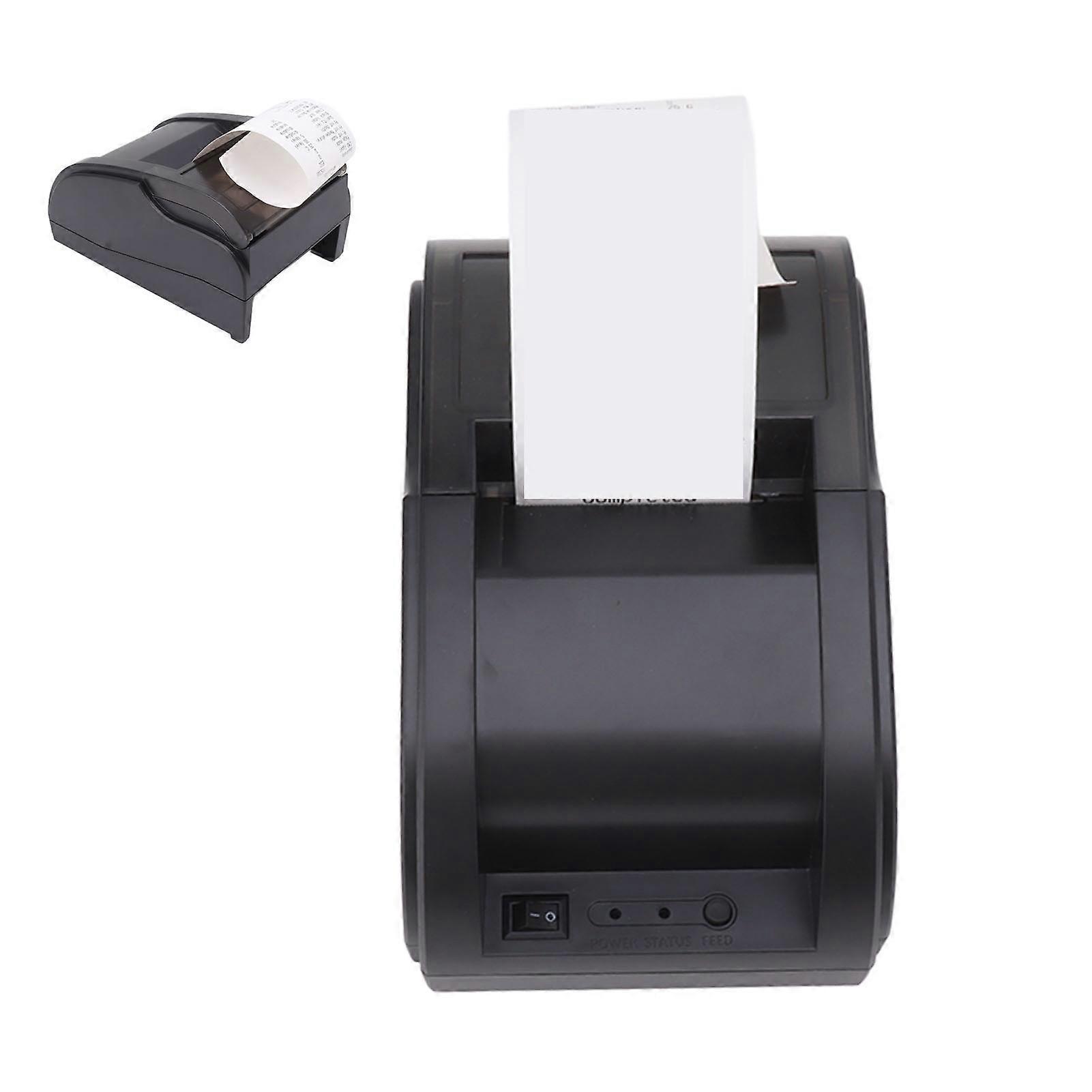Compact Portable Bluetooth Thermal Receipt Printer 48mm Thermal Receipt Printer Automatic Delivery Order Receiving Bluetooth Ticket Machine 110‑240V