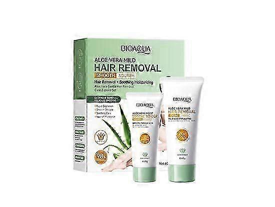 Hair Removal Cream and Moisturising Care Set - Aloe-Infused Depilatory Cream for Legs, Arms & Body, Mild Hair Remover for Smooth and Nourished Skin