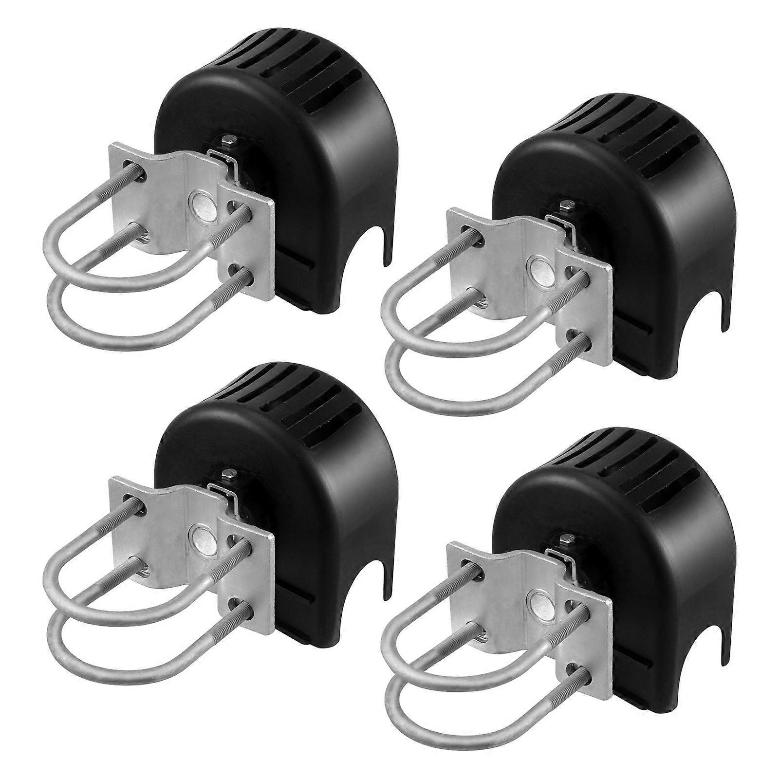 Schiebetor-Kit, Rolltor-Hardware-Kit mit U-förmiger Radnut, Schiebetorrollen 4 Laufräder mit Abdeckung, schwarz