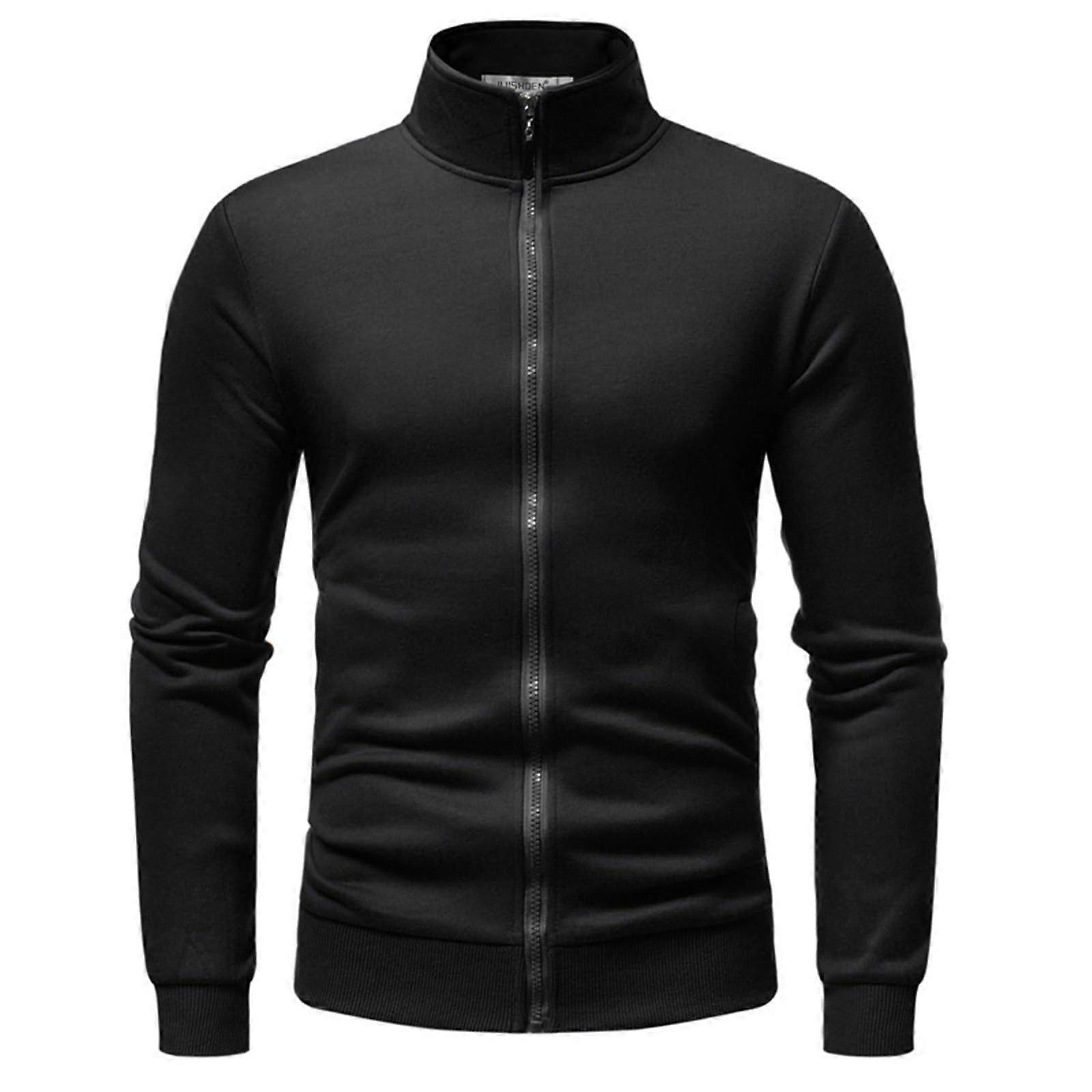 Men's Long Coat Transition Jacket with Hood, Softshell Jacket, Quilted Vest, Parka Winter Coat, A3Black XL