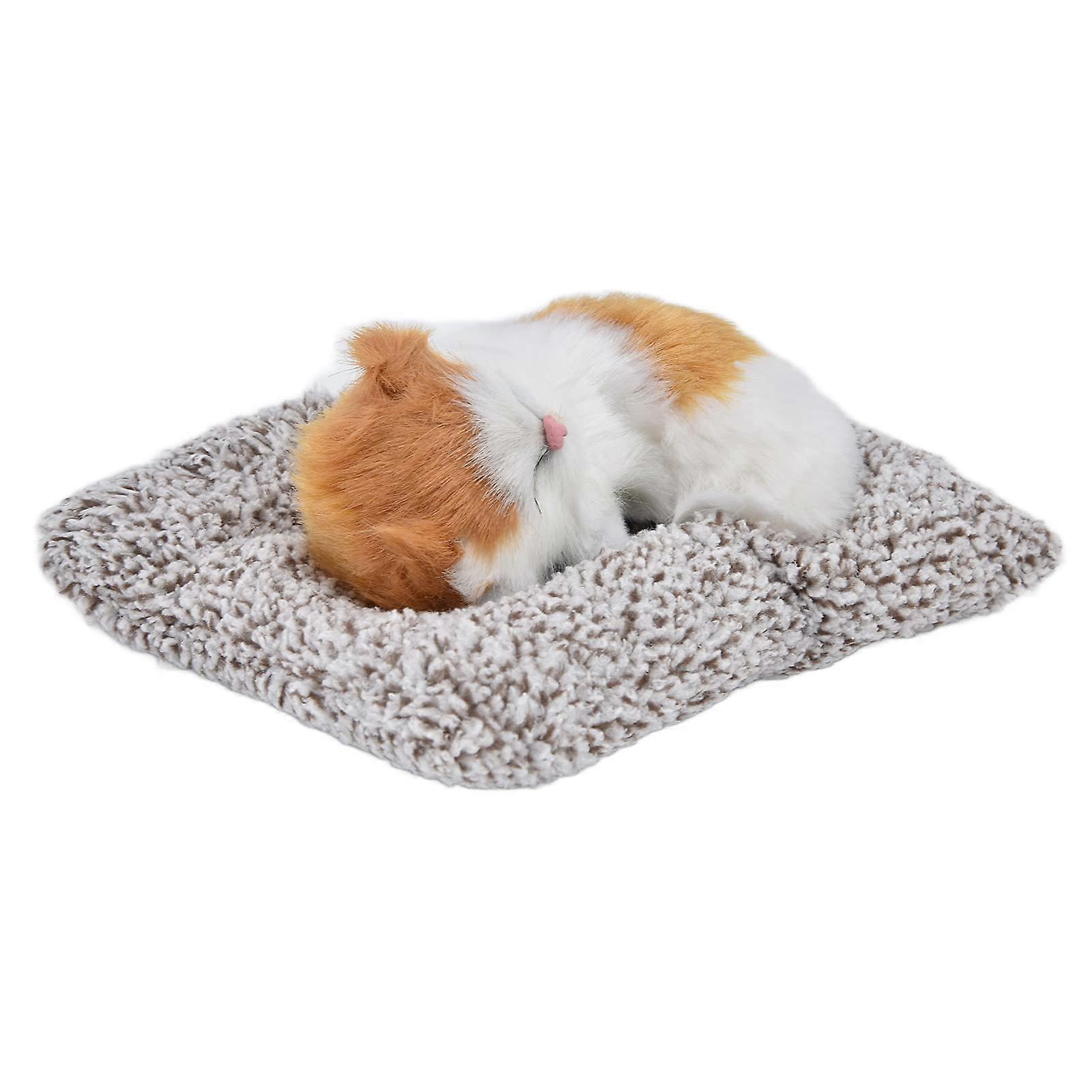 Simulation Cat Soft Plush Kitten Activated Carbon Table Decoration Yellow White 18x14cm 2