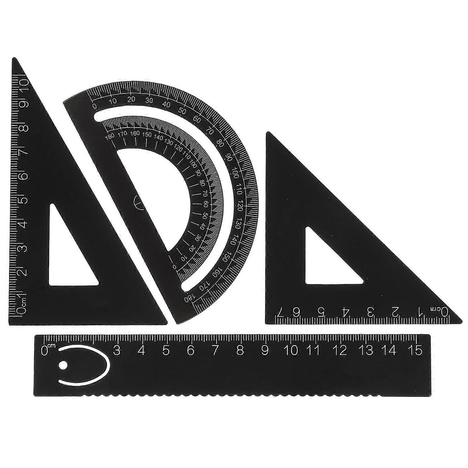 Sketch Tools Geometry Drawing Tool Kit For Classroom Teaching Black 6.5x7x1cm Students 1Set