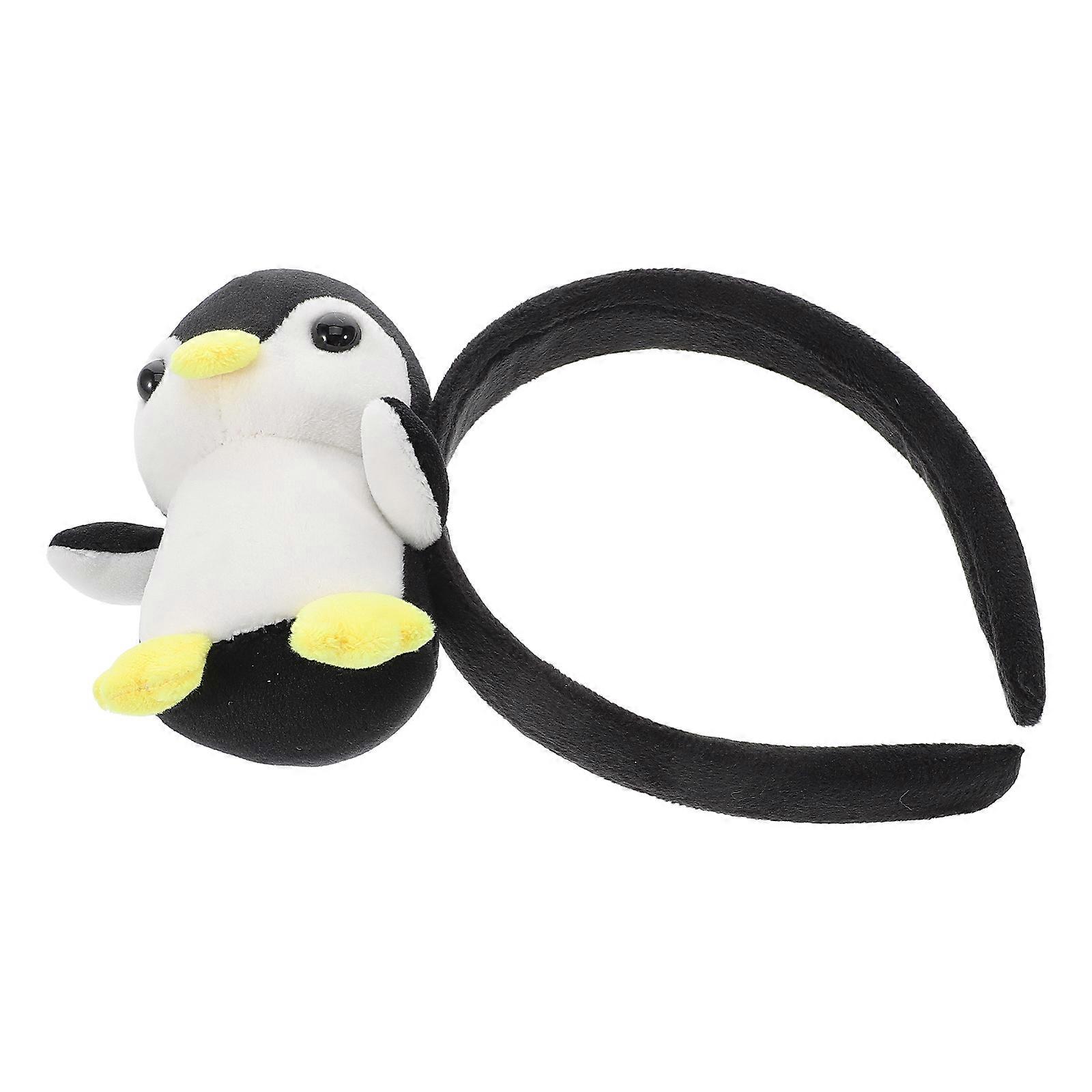 Soft Penguin Plush Headband for Cosplay, Dress Up & Everyday Wear – Comfortable, Non Slip Animal Hair Hoop for Parties & Face Washing