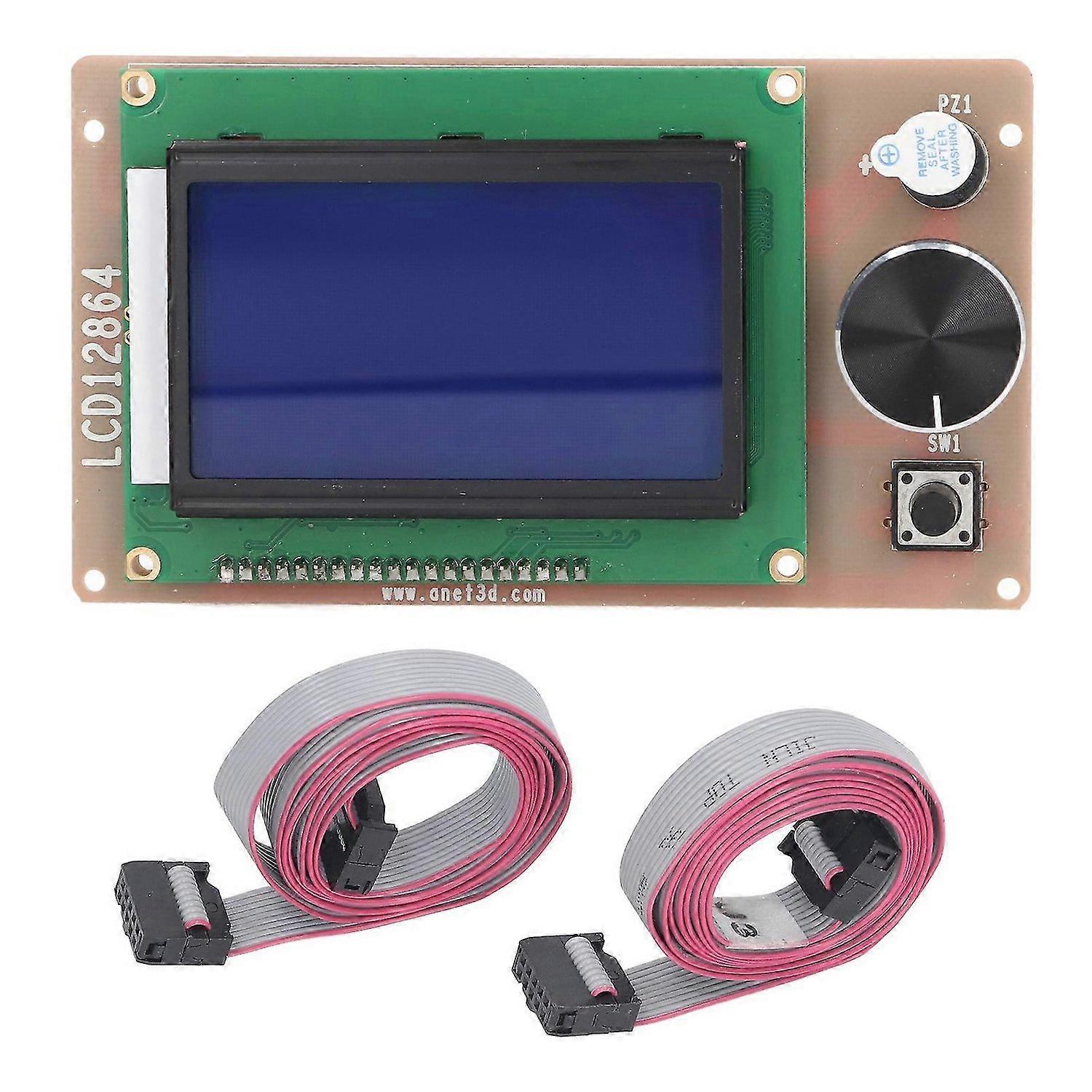 LCD Display Screen RAMPS1.4 Graphic Smart Display Controller Board Replacement for Anet A8 Plus 3D Printer