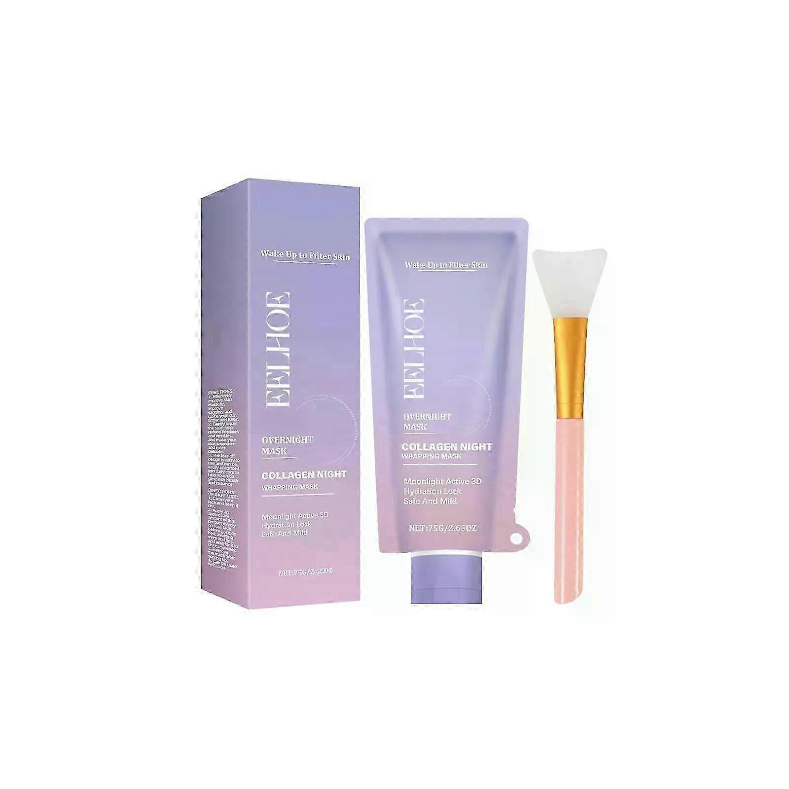 Collagen Mask, Collagen Mask for the Face, Peel Off Collagen Mask for the Night, Reduces Wrinkles and Improves Skin Elasticity