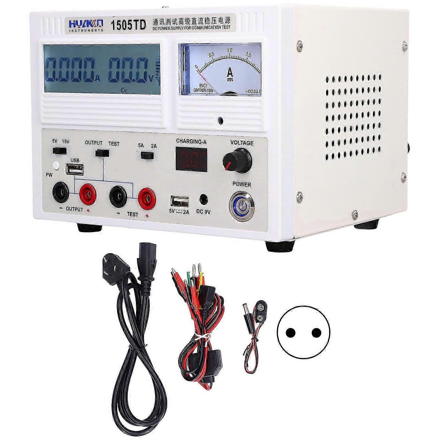 DC Power Supply LCD Display Adjustable Regulated Power Supply for Communication Test 1505TDEU Plug 220V