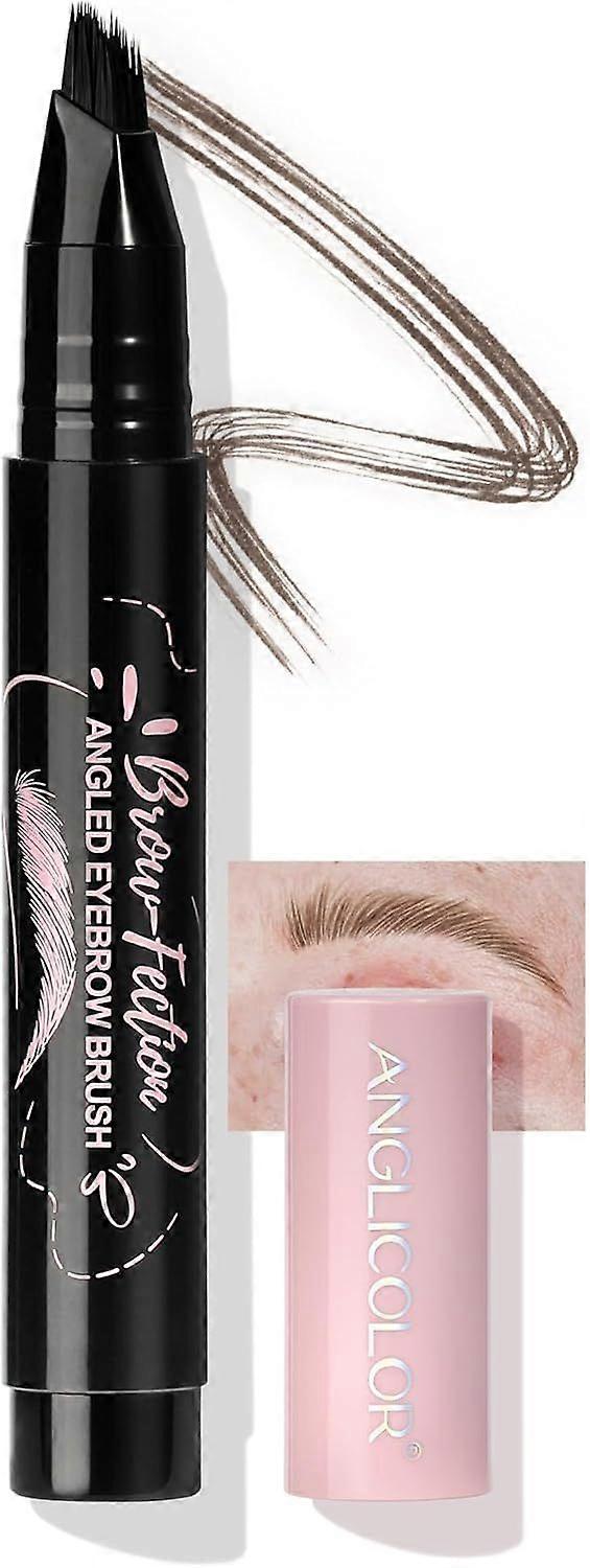 Stylo à sourcils facile à utiliser, Pinceau à sourcils à séchage rapide, Stylo à sourcils Microblading naturel, traits semblables à des cheveux, longue durée de 24 heures, imperméable, résistant aux bavures