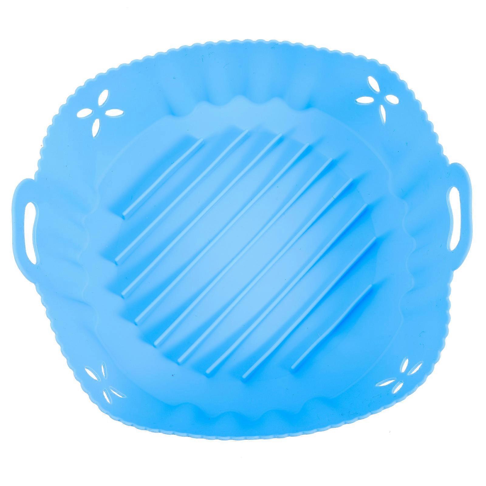 Reusable Airfryer Pot Nonstick Silicone Pot For Home Users And Cooks 20.00X17.00X6.50CM Blue 1Set
