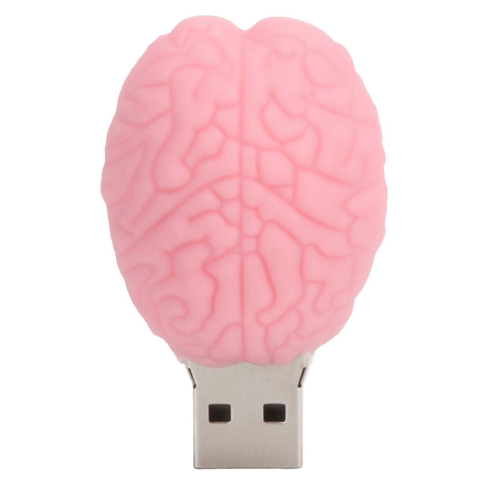 Memory Stick 2.0 USB Flash Drive Pendrive Computer Data Storage Cartoon Brain Doll Pink
