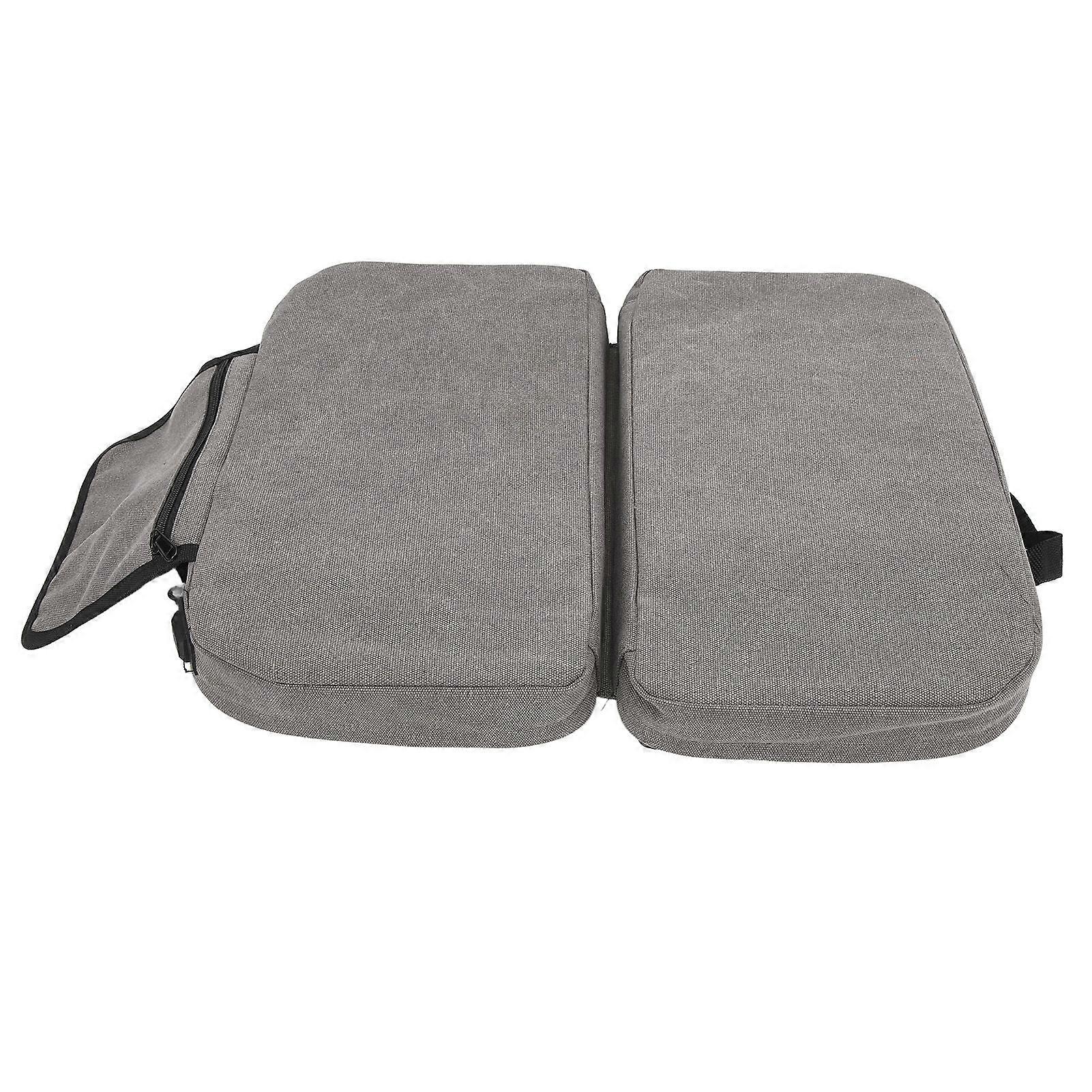 Cuscino per sedia riscaldata grigio pieghevole regolabile a temperatura USB Powered Portable Warm Chair Pad per stadio di pesca YMHC