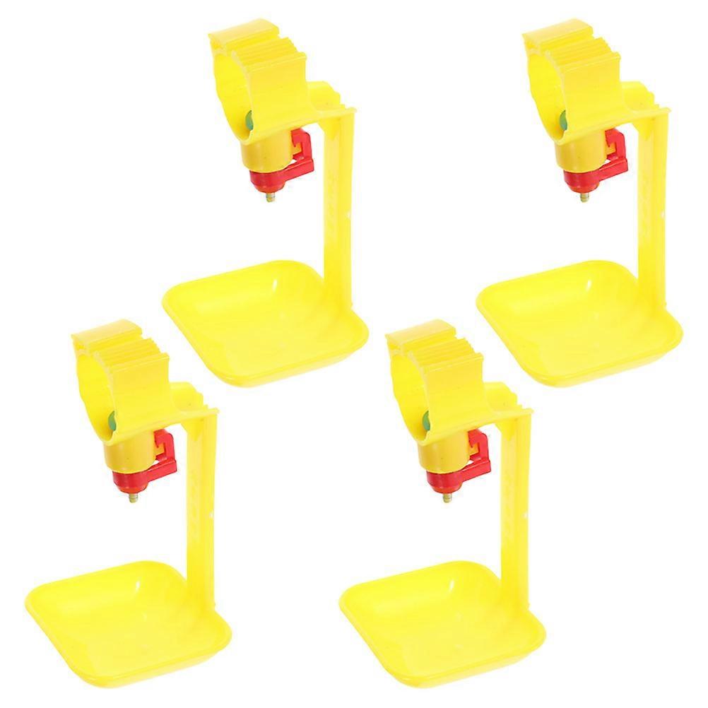 Hängende Hühnerwasserschalen Automatische Wasserfütterung PP Material Hühnertränken 4,9 ×2,6 ×2,6 Zoll 4 Stück