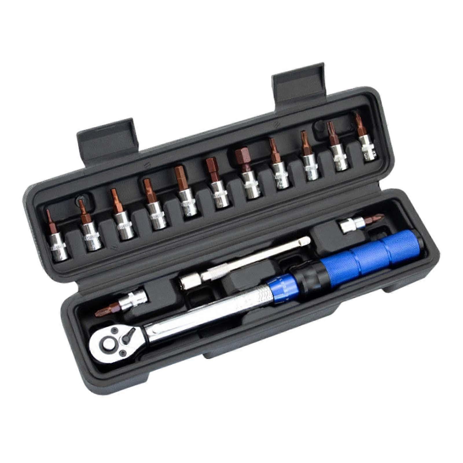 15-Piece 1/4-Inch Drive Ratchet Wrench Set For Auto Repair And Car Maintenance Includes Multiple Socket Sizes