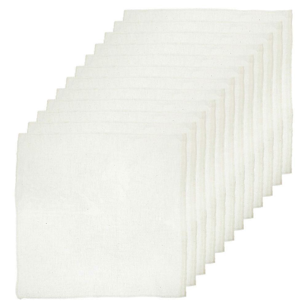 Reusable Cheese Cloths For Straining Hot Pot Strainer Temperature Resistant Beige 12Pcs