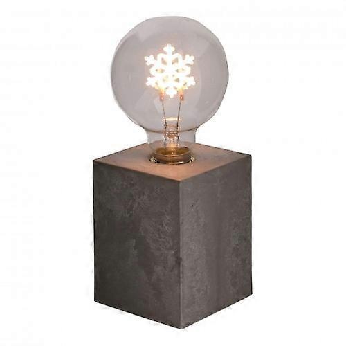 Square Snowflake Light with Cement Effect Base