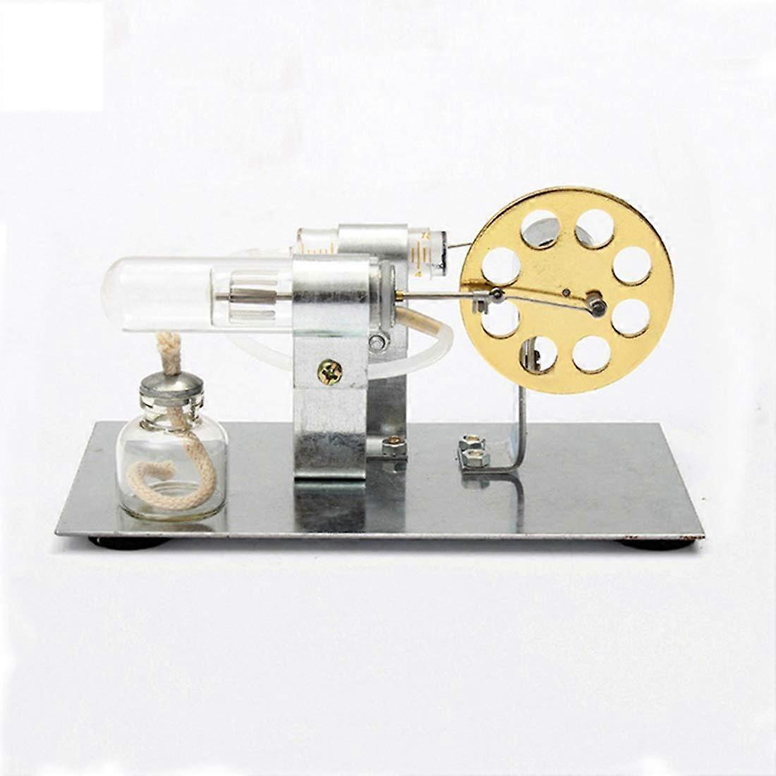 Stirling Engine Model Adult, Mini Metal Single Cylinder Steam Engine with Alcohol Lamp, Science Experiment Kit