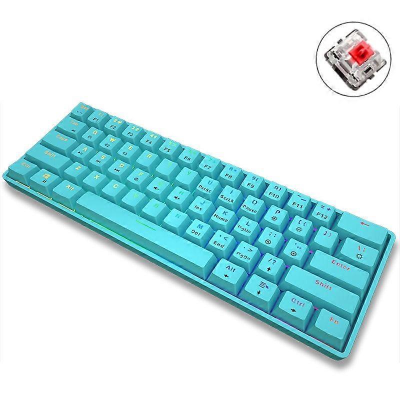 LEAVEN Mechanical Keyboard, Colour: Red Axis (Blue) Red Axis (Blue)