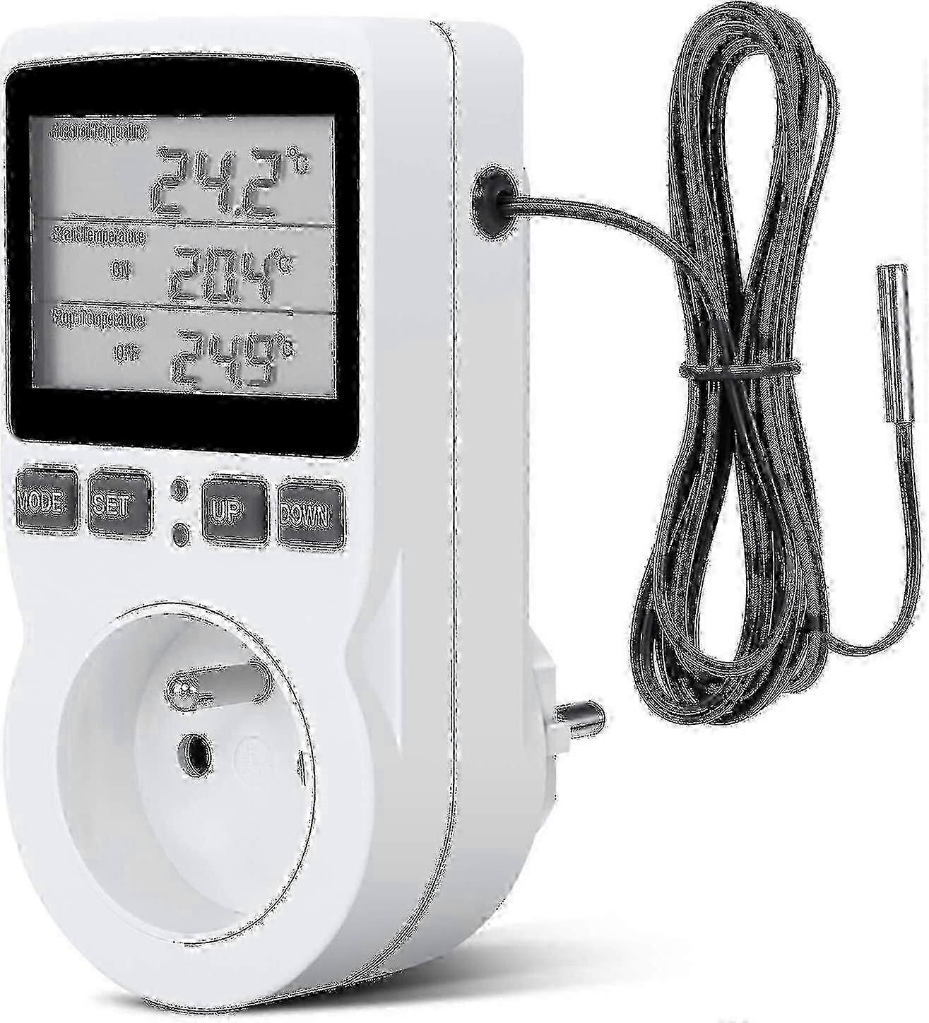 Ψηφιακός/Θερμοστάτης ψύξης με υποδοχή LCD, 230v για θερμοκήπιο, θερμοστάτης terrarium (πρίζα)