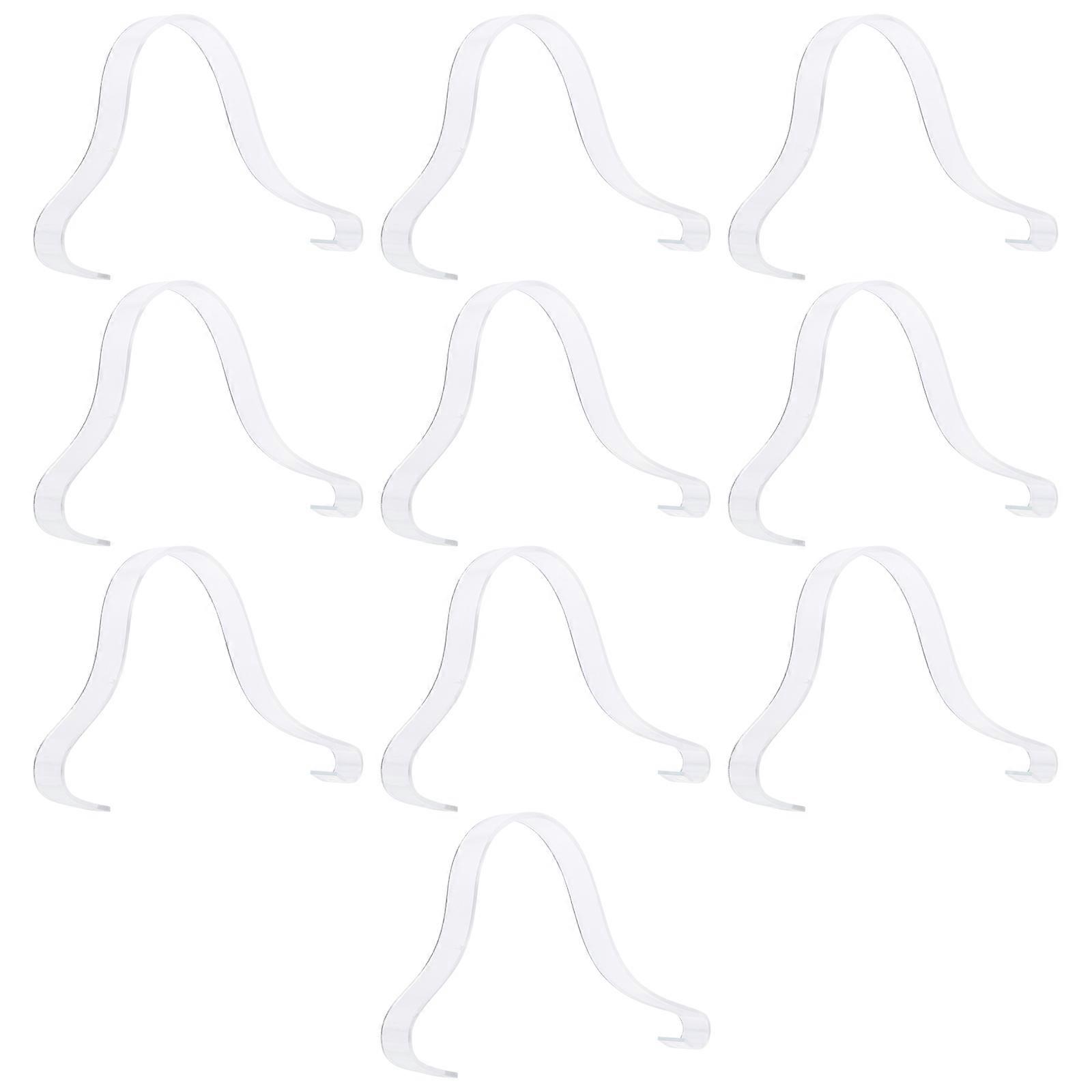 10pcs Transparent Sandals Display Stand, Curved Shoe Rack for High Heels, Lightweight Support to Preserve Shape and Prevent Wrinkles