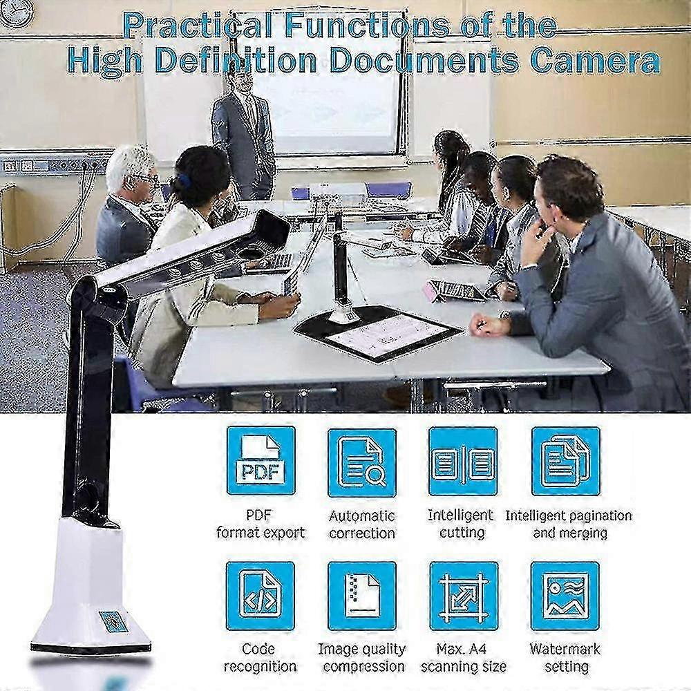 ZENGO Document Camera For Teachers, Portable Usb Document Camera Scr With D 8mp Hd A4 Format Doc Cam Photo