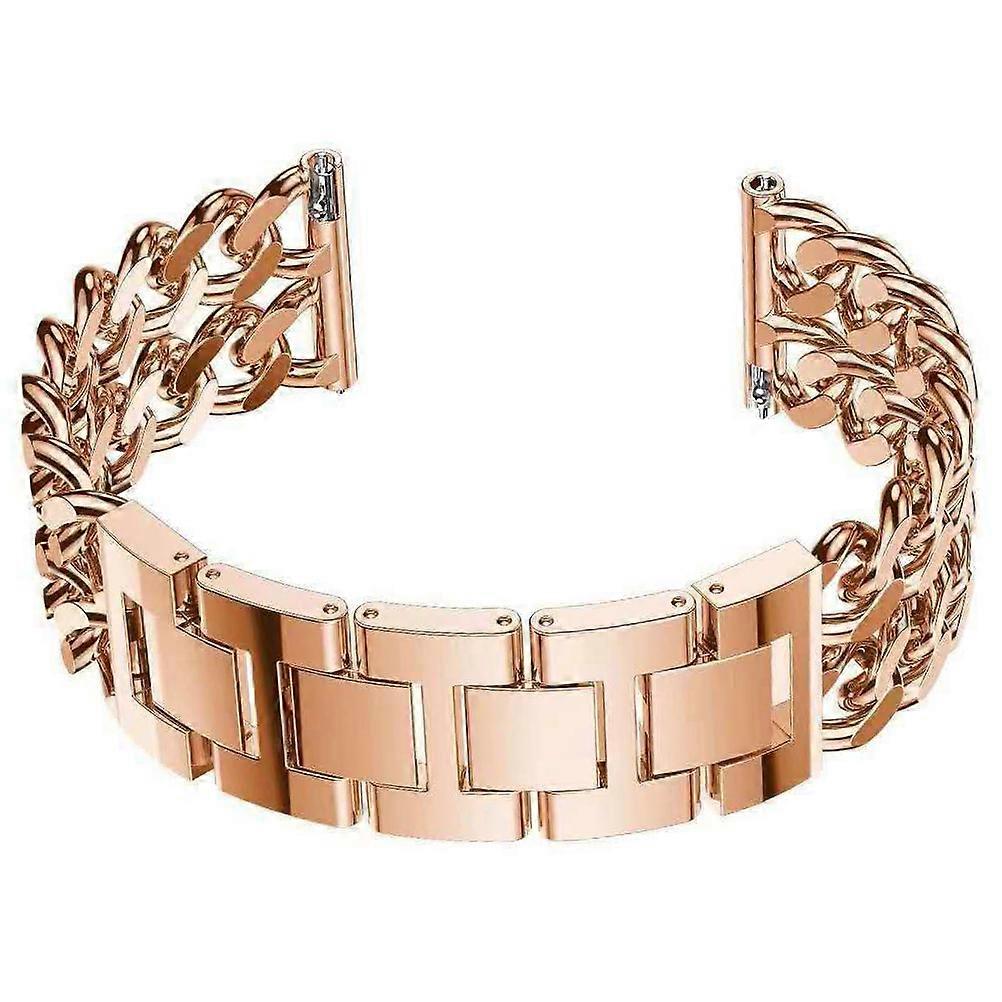 Stainless Steel Watch Band Decorative Watch Strap Elegant Watch Part 22X2.2CM Rose Gold Quick Release 1Pack