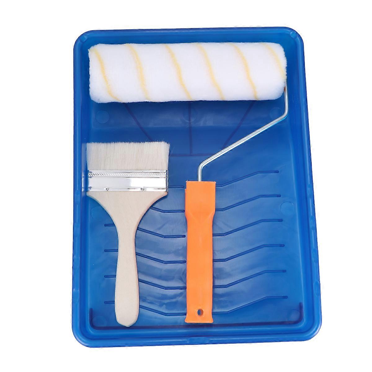 Professional Paint Roller Brush Kit for Wall Use Made of Plastic and Metal Assorted Color Easy to Clean and Store