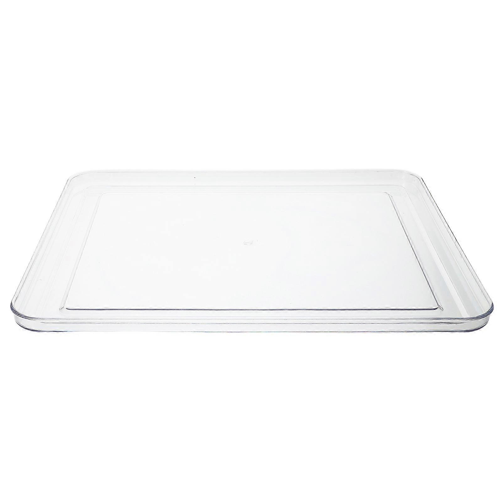 Clear Flat Lids for Sushi Platters and Tiramisu Trays Transparent Easy Viewing Pull Tab Access Rectangular Shape Minimalist Style 1Set