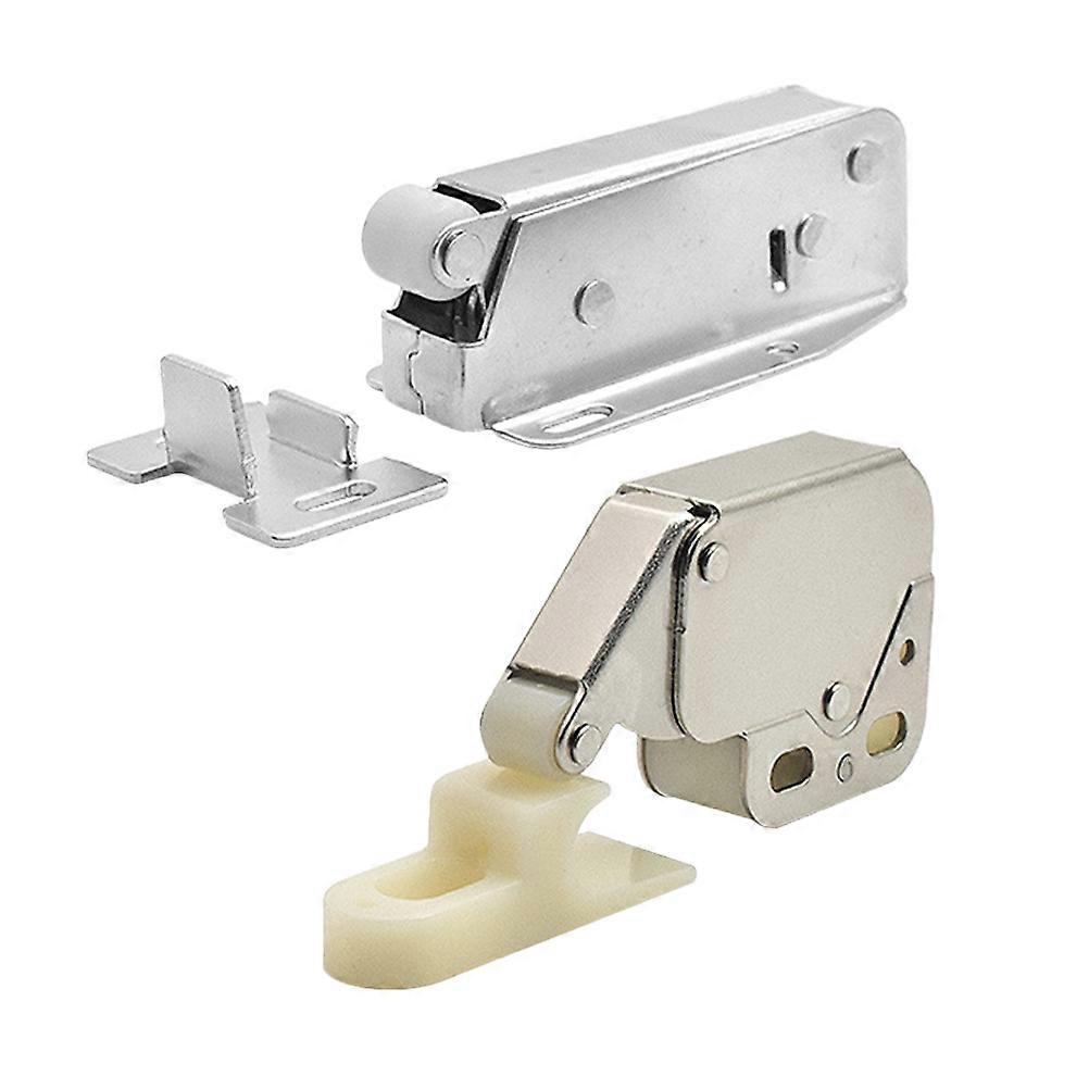 Cold Rolled Steel Door Lock Latch Push to Open Cupboard 4Pcs Kit
