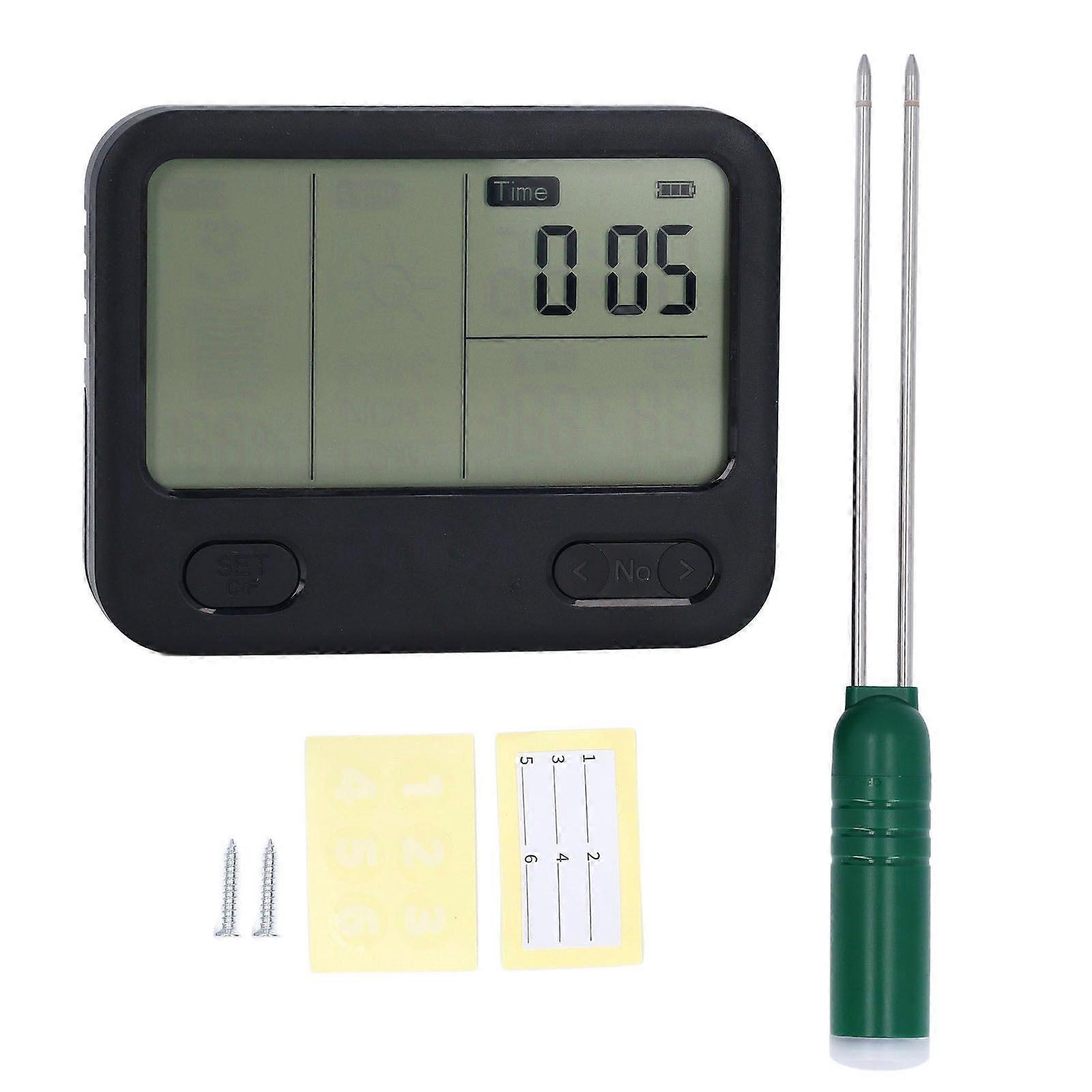 4 in 1 Soil Moisture Meter Professional High Accuracy Soil PH Meter with Digital LCD Display Humidity Alarm for Garden Farm Indoor Outdoor
