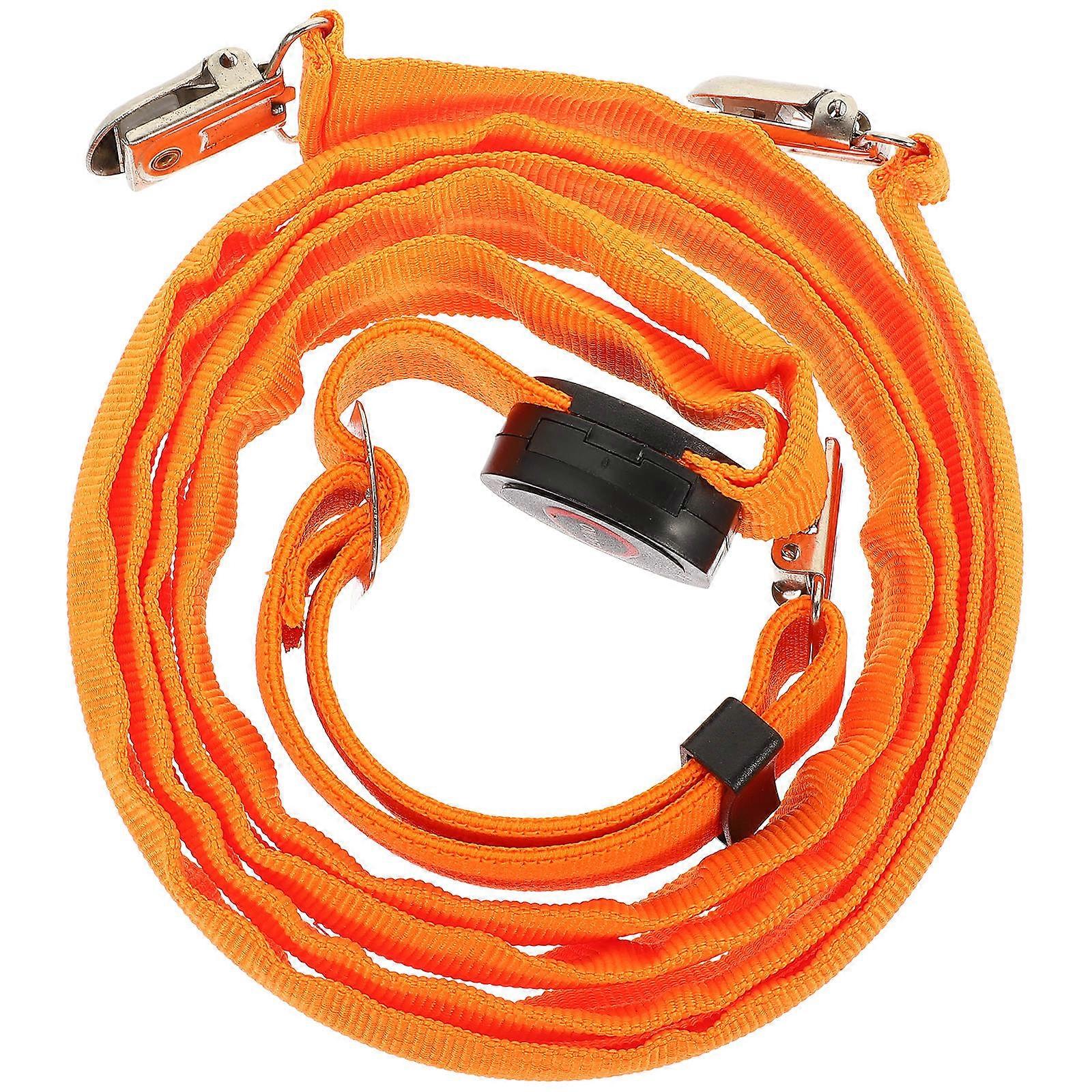 Orange Luminous Suspender for Men with Adjustable Clips Safe Polyester Plastic Glow Design for Party Night Running 1 Pair