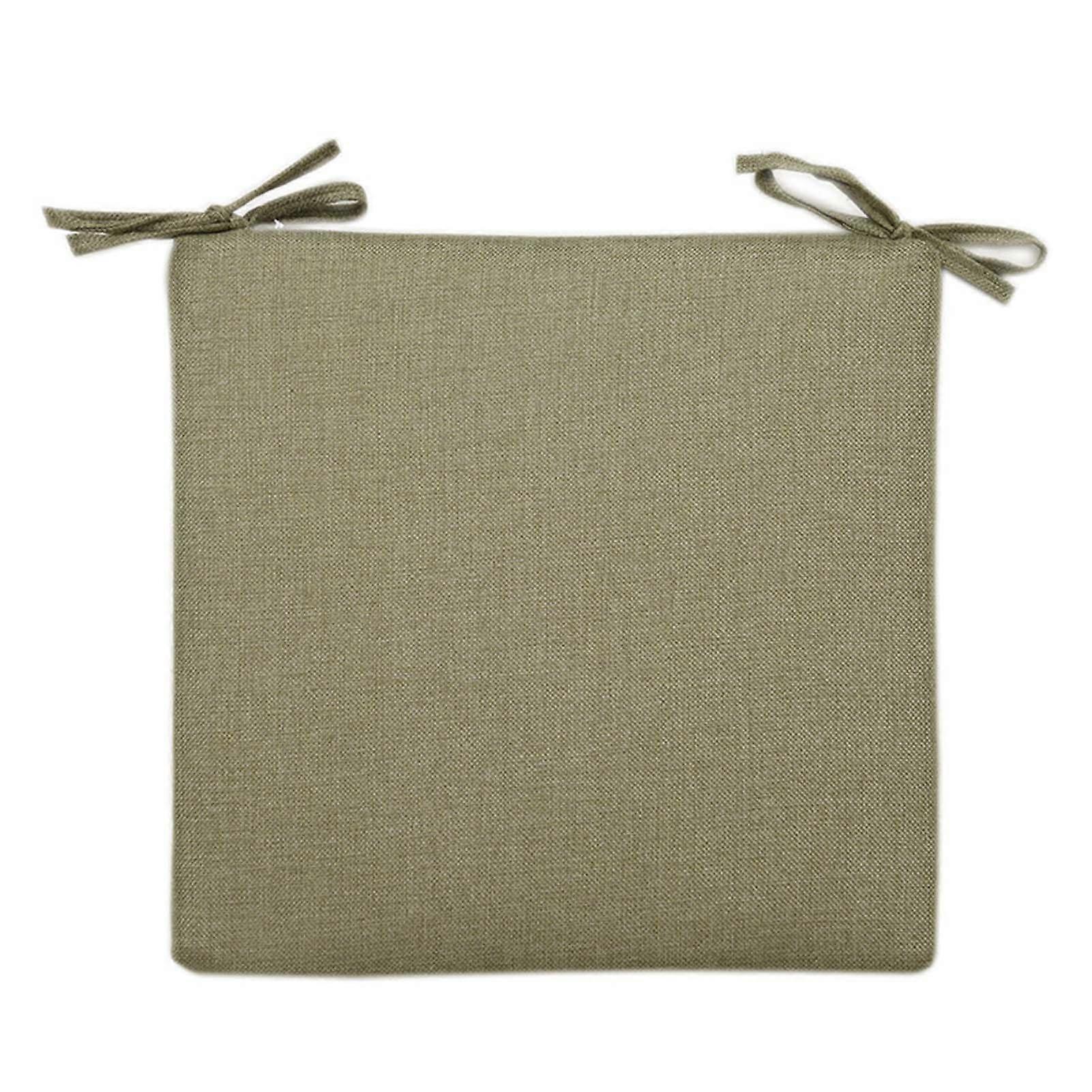 Ecofriendly linen seat cushion with adjustable straps, 6 colors, machine washable (Color: Grass Green)